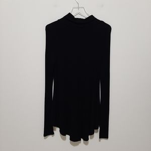 Anthropologie Deletta Black Ribbed Lightweight Sweater Size Small